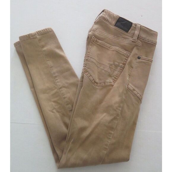 American Eagle Womens Sz 00 Lt. Brown Ne(x)t Level Stretch Hi-Rise Jegging Jeans - Picture 8 of 9